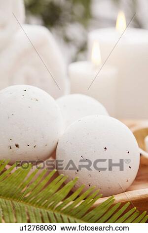 Bath balls and salt in spa, Studio shot View Large Photo Image Stock Image - Bath balls and salt in spa, Studio shot. Fotosearch