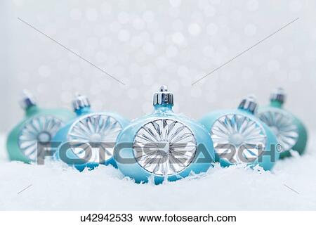 Blue and silver Christmas baubles View Large Photo Image Stock Image - Blue and silver Christmas baubles. Fotosearch