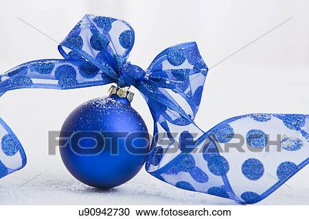 Stock Image - Blue Christmas bauble. Fotosearch
