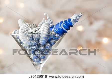 Stock Photo - Blue Christmas decoration. Fotosearch