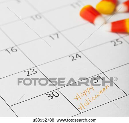 Calendar with Halloween date View Large Photo Image Stock Photo - Calendar with Halloween date. Fotosearch