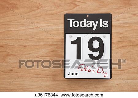 Picture - Calendar's page with father's day, studio shot. Fotosearch
