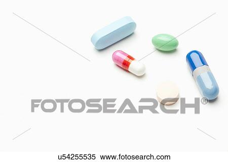 Stock Photography - Choice of medicines on white background, studio shot. Fotosearch