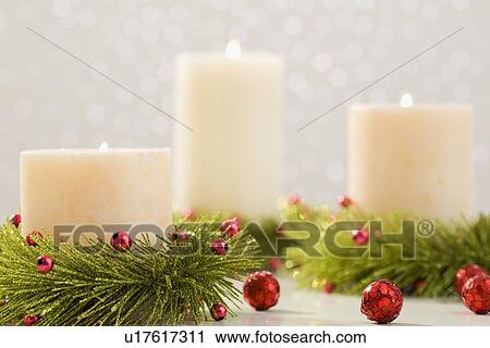Christmas candles View Large Photo Image Stock Image - Christmas candles. Fotosearch
