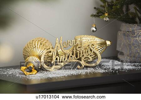 Christmas decoration on shelf View Large Photo Image Picture - Christmas decoration on shelf. Fotosearch