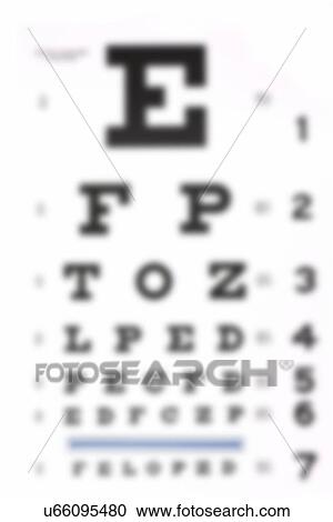 Stock Image - Close up of defocused eye chart, studio shot. Fotosearch