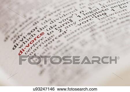 Close-up of dictionary page with "divorce" definition View Large Photo Image Stock Photograph - Close-up of dictionary page with "divorce" definition. Fotosearch