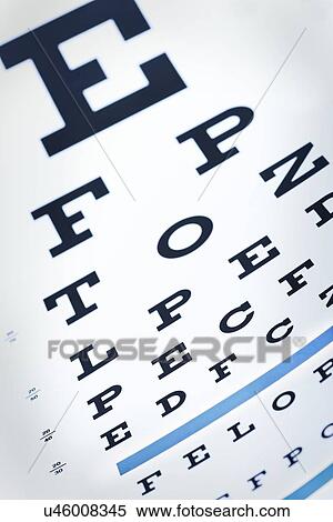 Stock Photography - Close up of eye chart, studio shot. Fotosearch