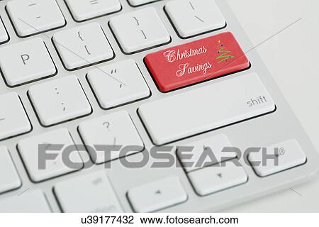 Stock Image - Close up of laptop keyboard. Fotosearch