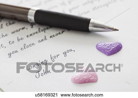 Close-up of love letter View Large Photo Image Stock Image - Close-up of love letter. Fotosearch