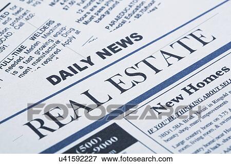 Close-up of newspaper page View Large Photo Image Stock Photo - Close-up of newspaper page. Fotosearch