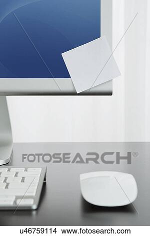 Close-up of post-it on computer screen View Large Photo Image Picture - Close-up of post-it on computer screen. Fotosearch