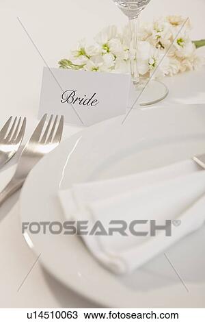Close-up of table setting for bride View Large Photo Image Stock Image - Close-up of table setting for bride. Fotosearch