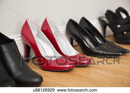 Close-up of woman's shoes View Large Photo Image Stock Photo - Close-up of woman's shoes. Fotosearch