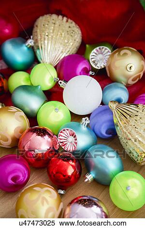 Colorful Christmas baubles View Large Photo Image Stock Photography - Colorful Christmas baubles. Fotosearch