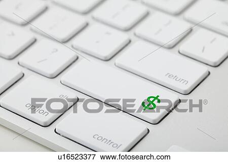 Computer keyboard with dollar sign on key View Large Photo Image Stock Photo - Computer keyboard with dollar sign on key. Fotosearch