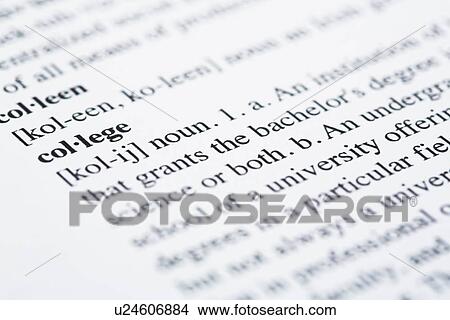 Definition of college in dictionary View Large Photo Image Picture - Definition of college in dictionary. Fotosearch