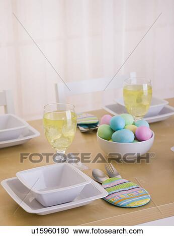 Stock Image - Festive Easter table. Fotosearch