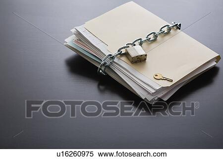 Folder with files closed with chain and padlock View Large Photo Image Stock Photography - Folder with files closed with chain and padlock. Fotosearch