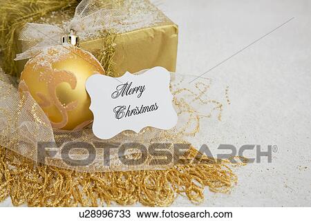 Golden Christmas decoration View Large Photo Image Stock Image - Golden Christmas decoration. Fotosearch