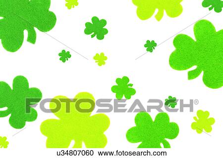 Green shamrock on white View Large Photo Image Stock Image - Green shamrock on white. Fotosearch