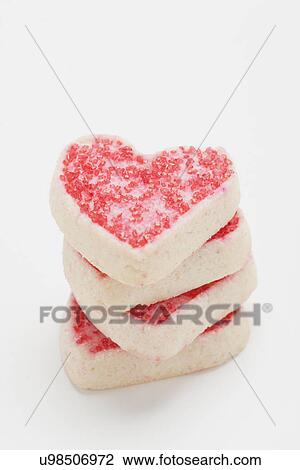 Stock Image - Heart-shaped candies. Fotosearch