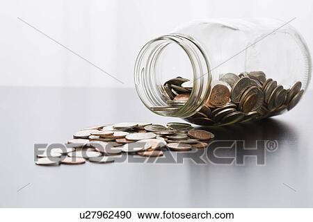 Jar with coins View Large Photo Image Stock Image - Jar with coins. Fotosearch