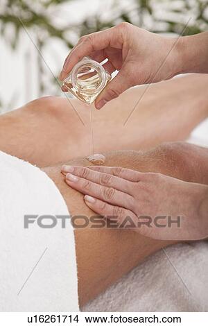 Man receiving massage, close-up View Large Photo Image Picture - Man receiving massage, close-up. Fotosearch