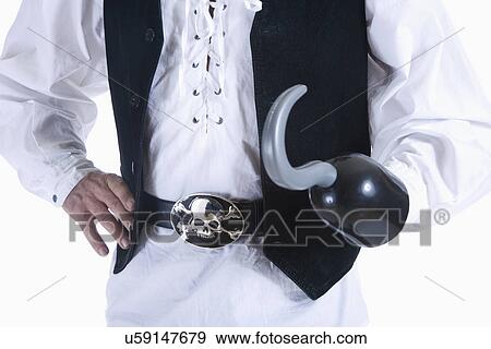 Man wearing pirate costume, mid section View Large Photo Image Stock Photo - Man wearing pirate costume, mid section. Fotosearch