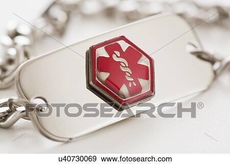 Medical bracelet View Large Photo Image Stock Photo - Medical bracelet. Fotosearch