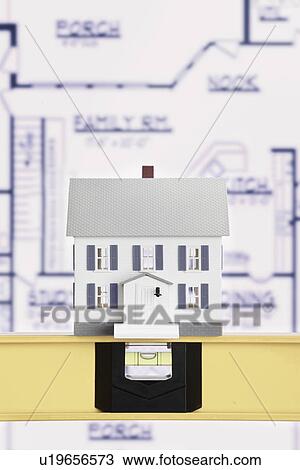 Model house against blue print View Large Photo Image Stock Image - Model house against blue print. Fotosearch