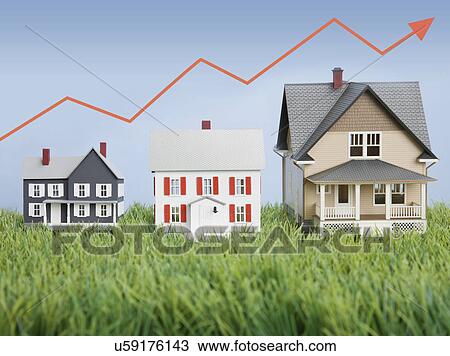 Model houses with growth chart View Large Photo Image Stock Image - Model houses with growth chart. Fotosearch