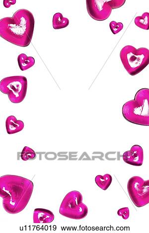 Pink hearts on white background View Large Photo Image Stock Photo - Pink hearts on white background. Fotosearch