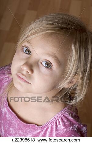 Stock Photo - Portrait of girl (4-5). Fotosearch