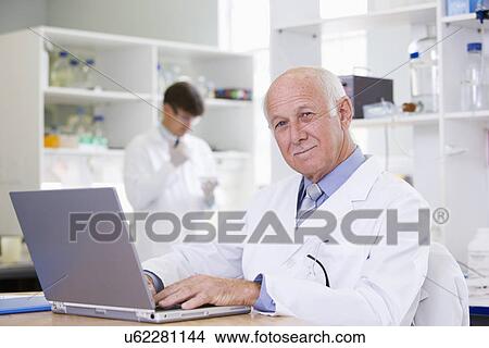 Picture - Portrait of senior scientist. Fotosearch