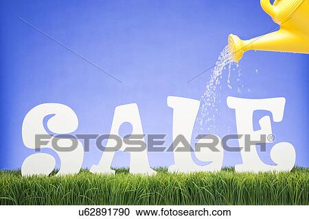 Pouring water over the sale sign View Large Photo Image Stock Image - Pouring water over the sale sign. Fotosearch