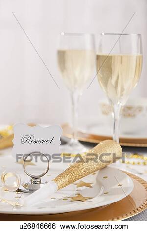 Stock Photograph - Reserved sign on plate. Fotosearch