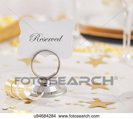 Picture - Reserved sign. Fotosearch