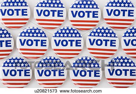 Rows of American vote buttons View Large Photo Image Stock Image - Rows of American vote buttons. Fotosearch