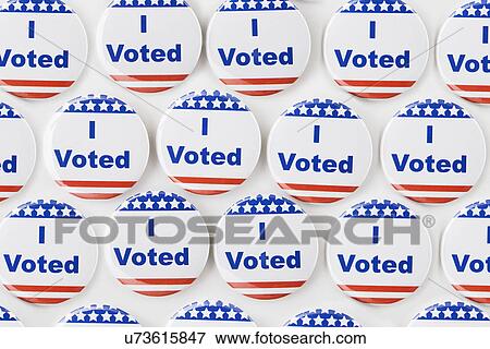 Rows of American vote buttons View Large Photo Image Stock Photo - Rows of American vote buttons. Fotosearch