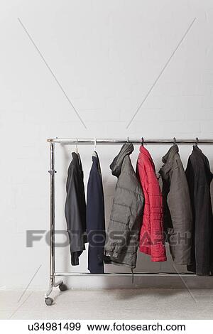 Stock Photo - Russia, Voronezh, clothing rack. Fotosearch