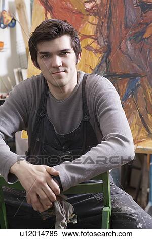 Russia, Voronezh, portrait of painter in studio View Large Photo Image Stock Photography - Russia, Voronezh, portrait of painter in studio. Fotosearch