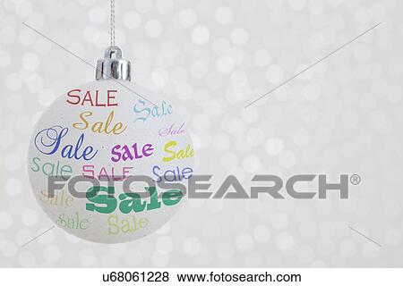 Sale sign on Christmas ornament View Large Photo Image Stock Photo - Sale sign on Christmas ornament. Fotosearch