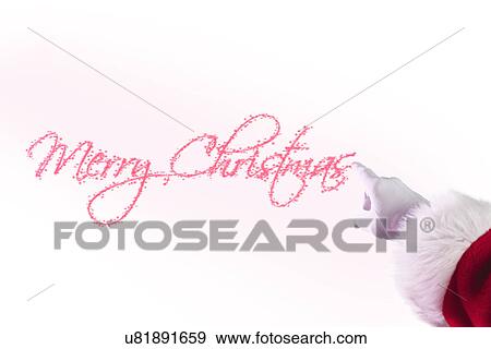 Santa clause writing Merry Christmas View Large Photo Image Stock Photo - Santa clause writing Merry Christmas. Fotosearch
