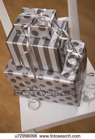 Stack of Christmas presents View Large Photo Image Stock Photo - Stack of Christmas presents. Fotosearch
