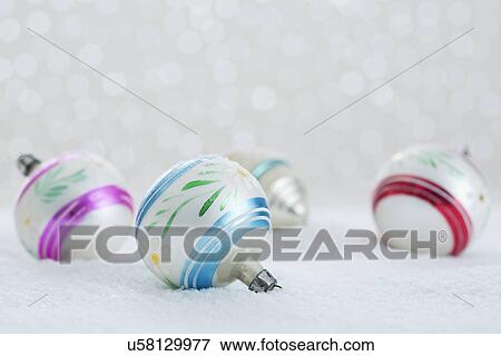 Stock Photo - Studio shot of Christmas ornaments. Fotosearch