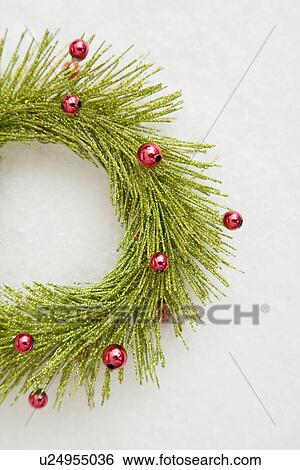 Studio shot of Christmas wreath View Large Photo Image Stock Photograph - Studio shot of Christmas wreath. Fotosearch