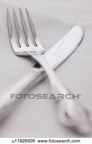 Stock Photo - Studio shot of fork and table knife. Fotosearch