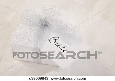 Stock Image - Studio shot of gift for bride. Fotosearch