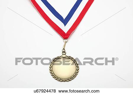 Stock Photo - Studio shot of gold medal. Fotosearch